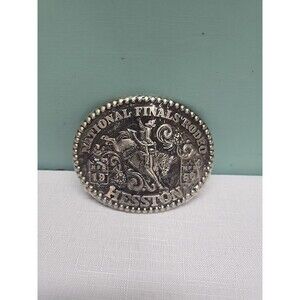 Vintage Hesston Belt Buckle 1984 NFR National Finals Rodeo **READ***